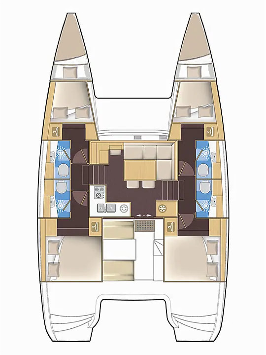 Bareboat Rental Catamaran Lagoon with a boat licence