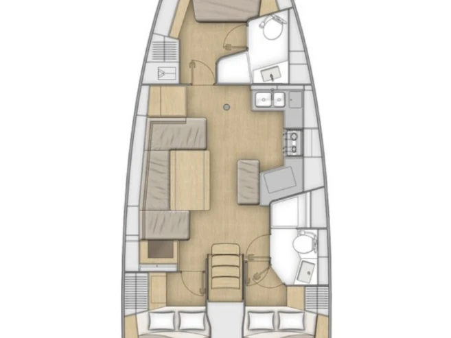 Bareboat Rental Sailboat Bénéteau with a boat licence
