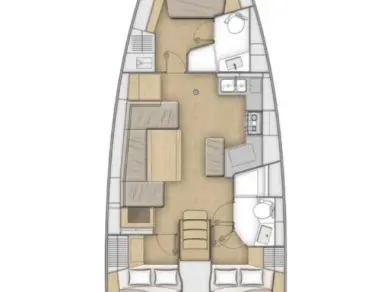 Bareboat Rental Sailboat Bénéteau with a boat licence