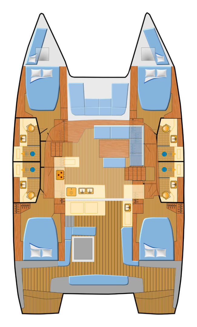 Bareboat Rental Catamaran Lagoon with a boat licence