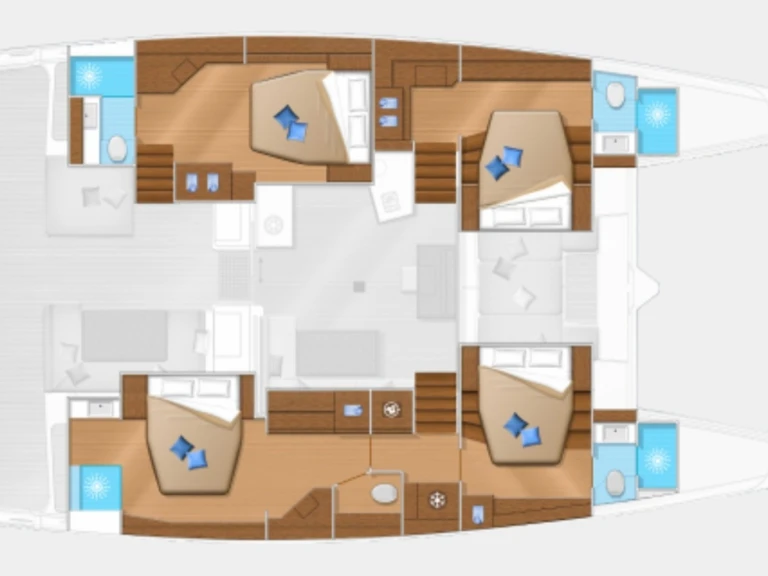 Bareboat Rental Catamaran Lagoon with a boat licence