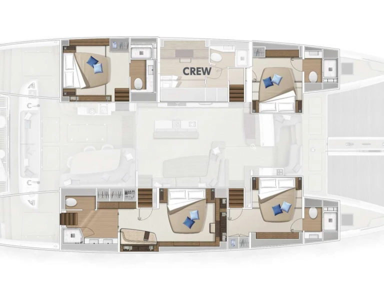 Catamaran rental in Kaštela - Lagoon Lagoon Sixty 5