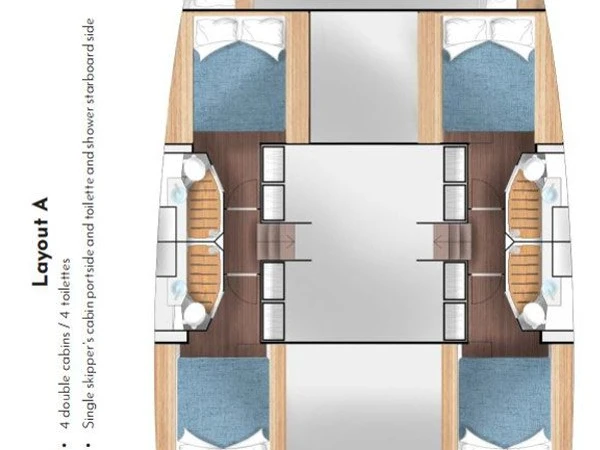 Catamaran rental in Primošten - Cervetti Yachts Cervetti 44 - 4 + 1 cab.
