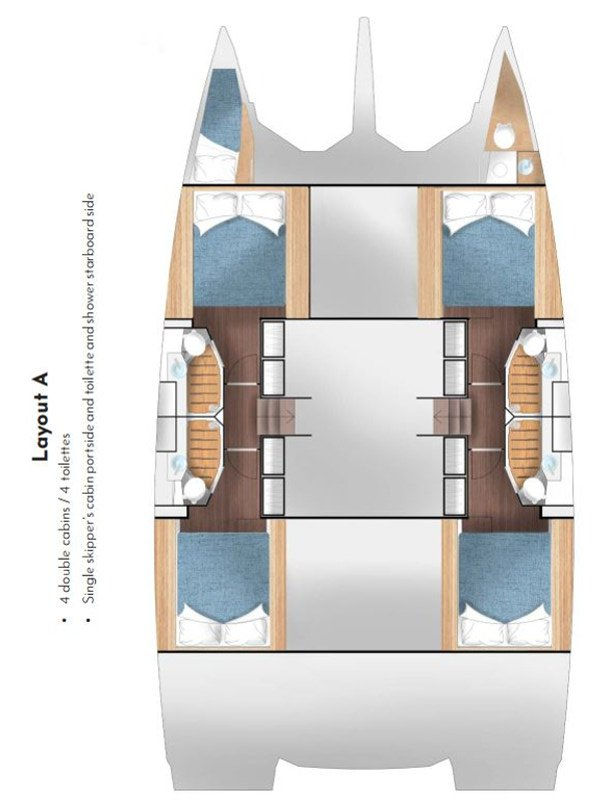 Catamaran rental in Primošten - Cervetti Yachts Cervetti 44 - 4 + 1 cab.