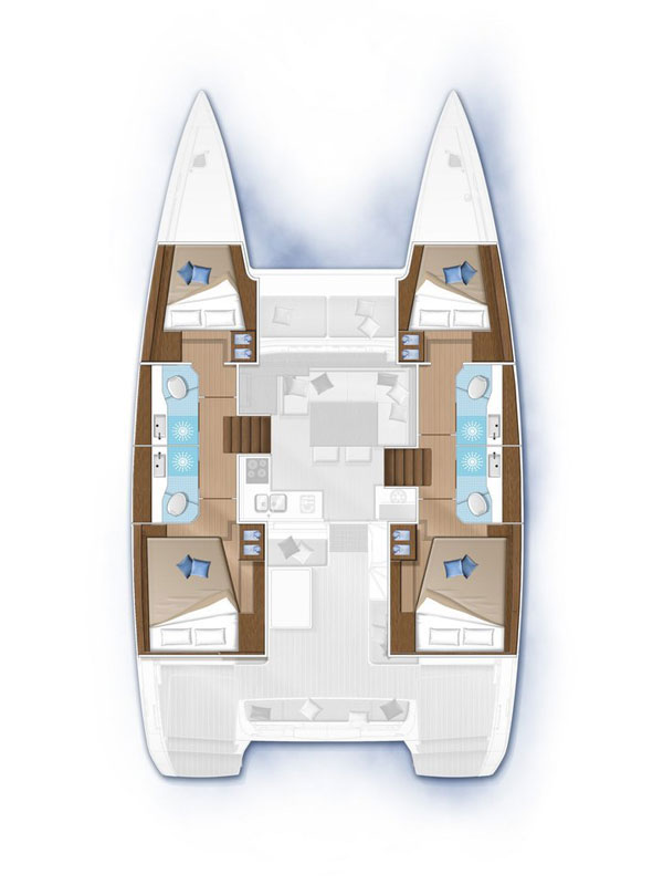 Catamaran rental in Lefkáda - Lagoon Lagoon 42