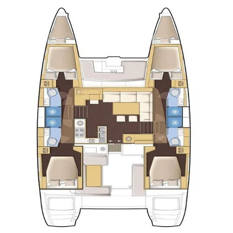 Bareboat Rental Catamaran Lagoon with a boat licence