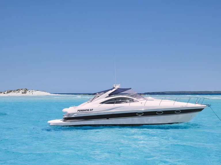 Bareboat Rental Motorboat Pershing with a boat licence