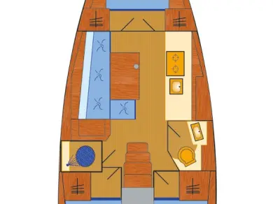 Bareboat Rental Sailboat Bénéteau with a boat licence