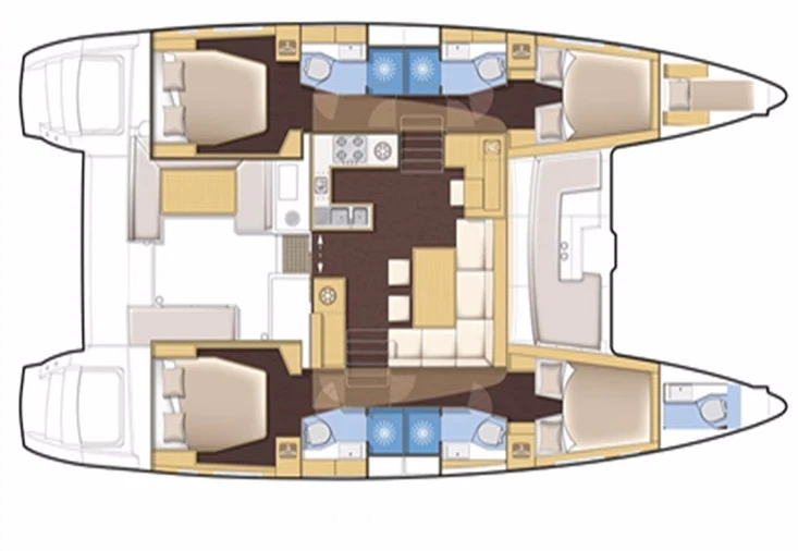 Bareboat Rental Catamaran Lagoon with a boat licence
