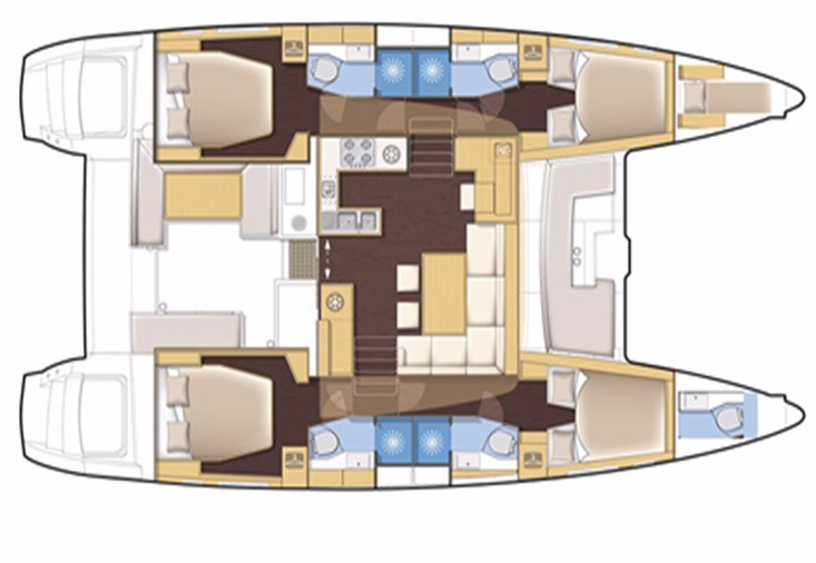 Bareboat Rental Catamaran Lagoon with a boat licence