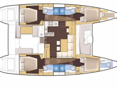 Bareboat Rental Catamaran Lagoon with a boat licence