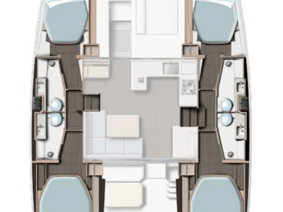 Leopard Catamarans / Robertson & Caine Leopard 42 - 4 cab. charter bareboat or captained in  Procida