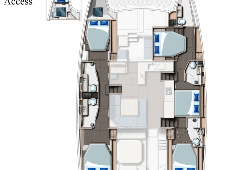 Leopard Catamarans / Robertson & Caine Leopard 50 - 5 + 1 cab charter bareboat or captained in  Cannigione
