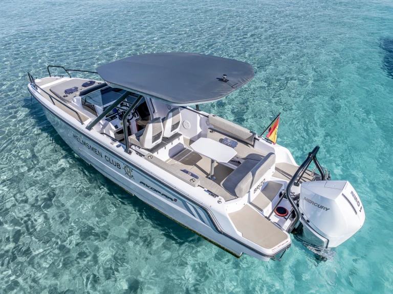 Bareboat Rental Motorboat Axopar with a boat licence