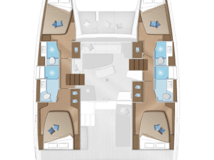 Bareboat Rental Catamaran Lagoon with a boat licence