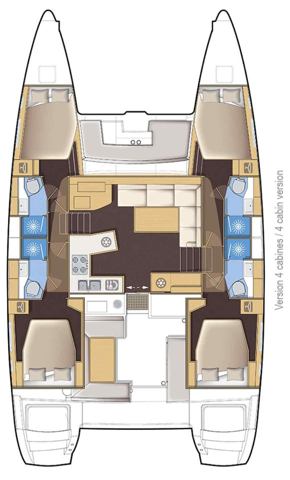 Bareboat Rental Catamaran Lagoon with a boat licence