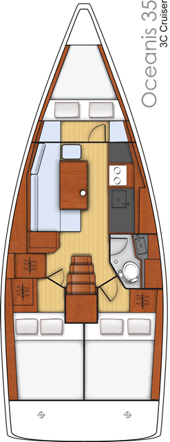 Sailboat rental with or without captain Bénéteau Split