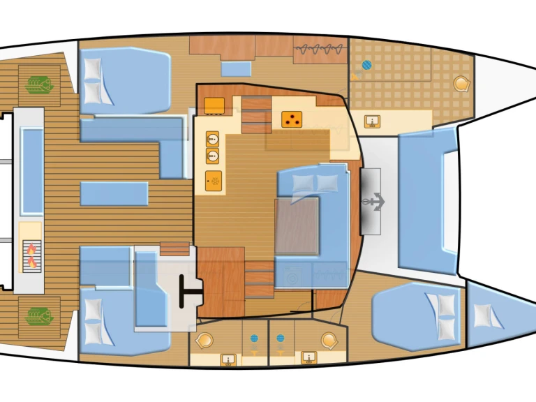 Bareboat Rental Catamaran Fountaine Pajot with a boat licence