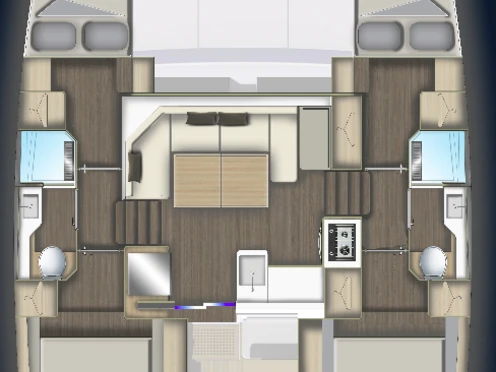 Catamaran rental in Novi Vinodolski - Aventura Aventura 37