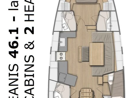 Sailboat rental with or without captain Bénéteau Split