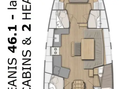 Sailboat rental with or without captain Bénéteau Split