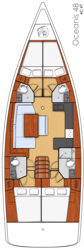 Yacht charter Split cheap Oceanis 48