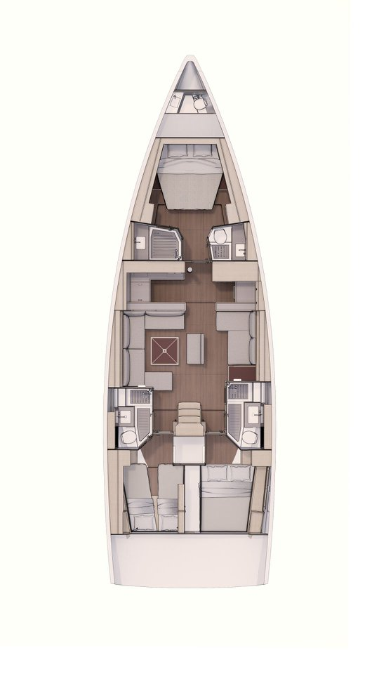 Bareboat Rental Sailboat Dufour with a boat licence