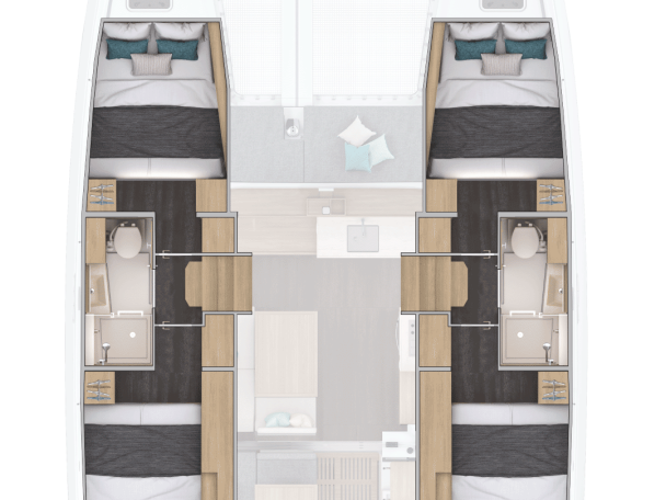 Lagoon Lagoon 38 - 4 cab. charter bareboat or captained in  Lefkáda