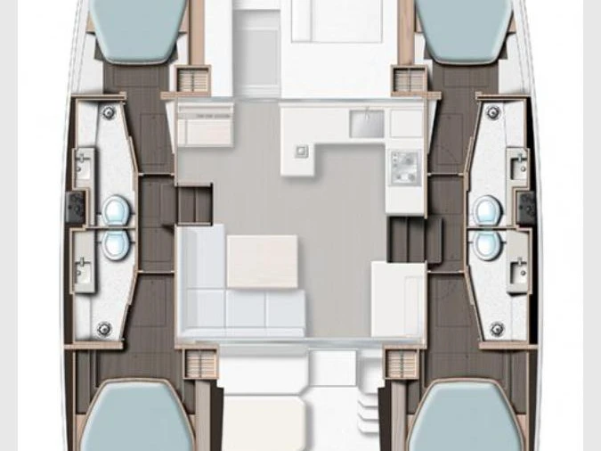 Leopard Catamarans / Robertson & Caine Leopard 42 - 4 cab. in Furnari on SamBoat