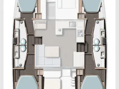 Leopard Catamarans / Robertson & Caine Leopard 42 - 4 cab. in Furnari on SamBoat