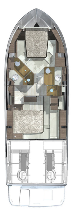 Cranchi Cranchi T43 Eco Trawler charter bareboat or captained in  Poltu Quatu