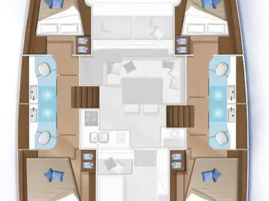 Bareboat Rental Catamaran Lagoon with a boat licence