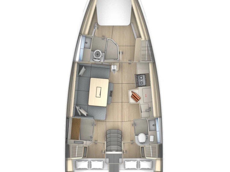 Bareboat Rental Sailboat Dufour with a boat licence