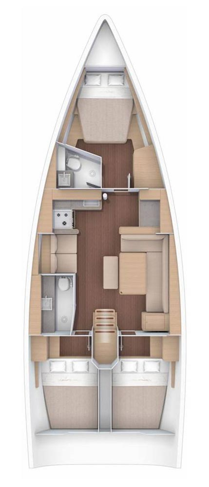 Bareboat Rental Sailboat Dufour with a boat licence