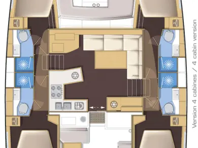 Bareboat Rental Catamaran Lagoon with a boat licence