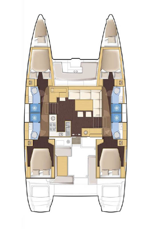 Bareboat Rental Catamaran Lagoon with a boat licence