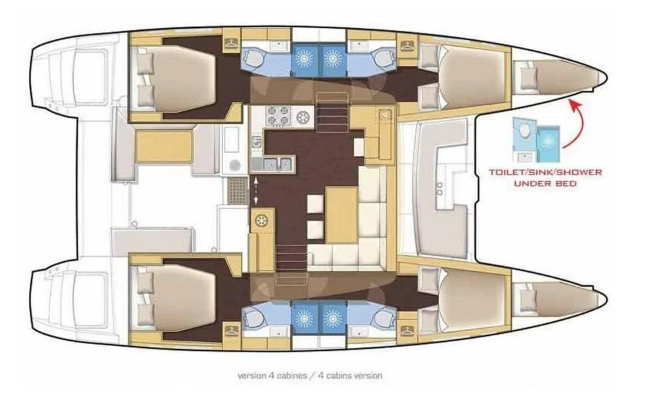 Bareboat Rental Catamaran Lagoon with a boat licence