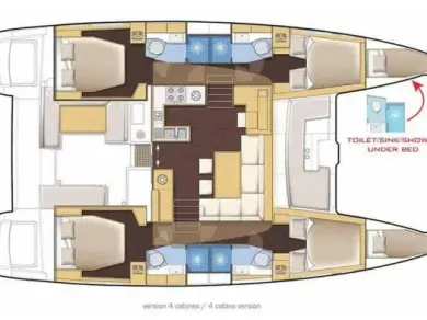 Bareboat Rental Catamaran Lagoon with a boat licence
