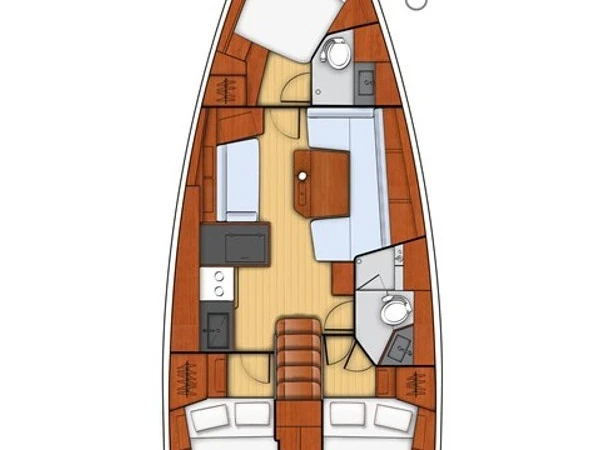 Bareboat Rental Sailboat Bénéteau with a boat licence