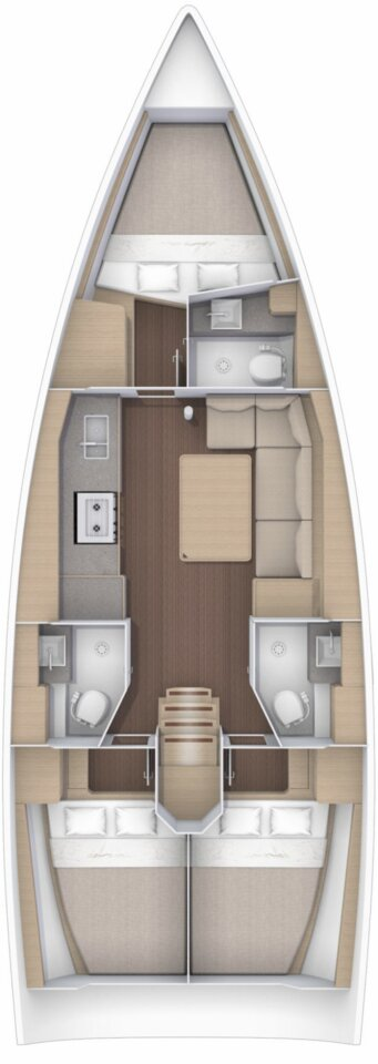Bareboat Rental Sailboat Dufour with a boat licence