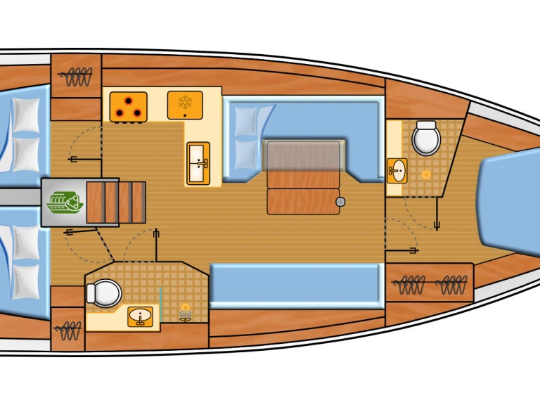 Bareboat Rental Sailboat Hanse with a boat licence