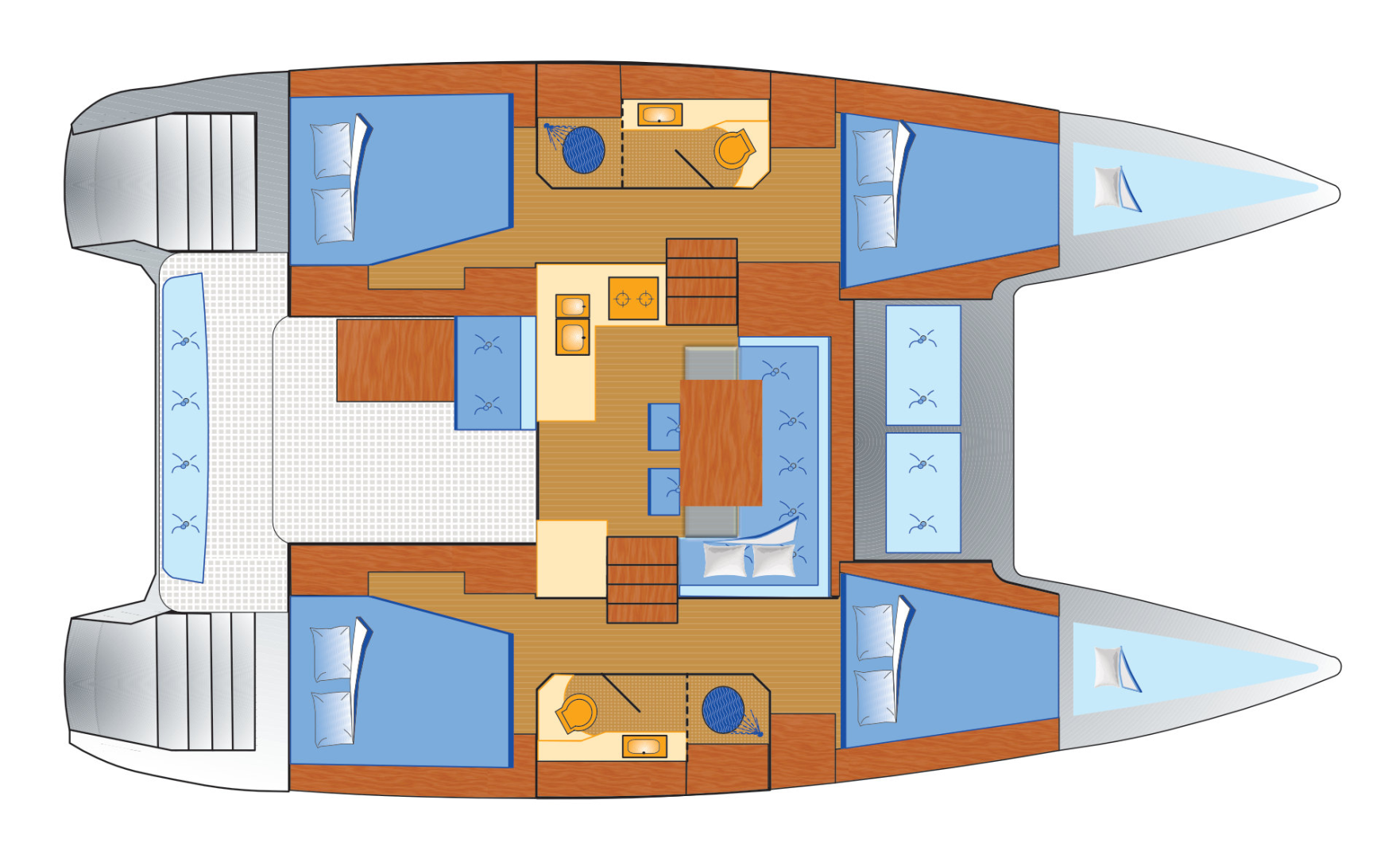 Bareboat Rental Catamaran Lagoon with a boat licence