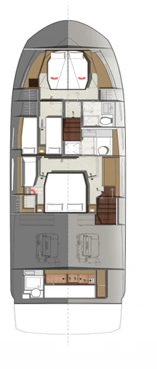 Rent a Jeanneau Prestige 520 Flybridge - 3 + 1 cab. Split