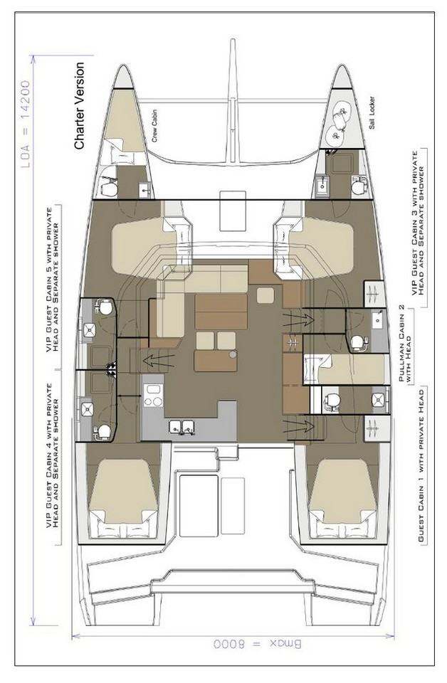 Catamaran rental with or without captain Dufour Pirovac