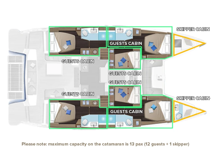 Lagoon Lagoon 51 charter bareboat or captained in  Kaštela