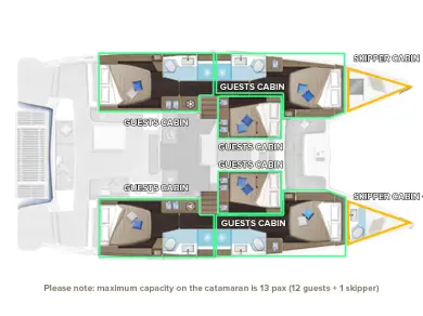 Lagoon Lagoon 51 charter bareboat or captained in  Kaštela