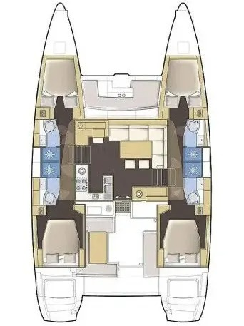 Bareboat Rental Catamaran Lagoon with a boat licence