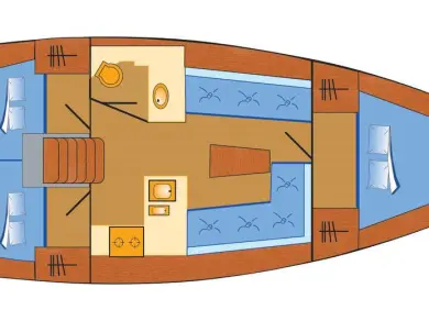 Bareboat Rental Sailboat Bavaria with a boat licence