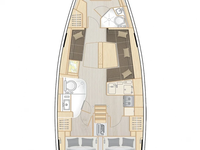 Yacht charter Lávrio cheap Hanse 418