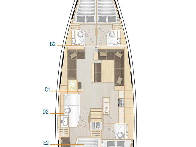 Sailboat rental in Lefkáda - Hanse Hanse 548